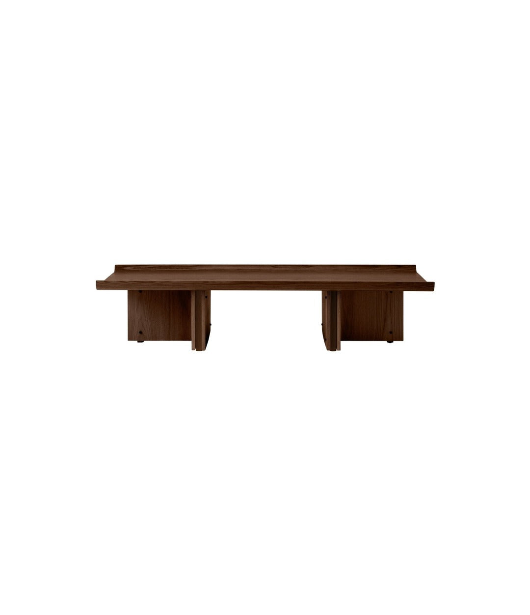 Conrad Lounge Table by Audo in Dark Stained Oak, front view – In Dubai by WSPR