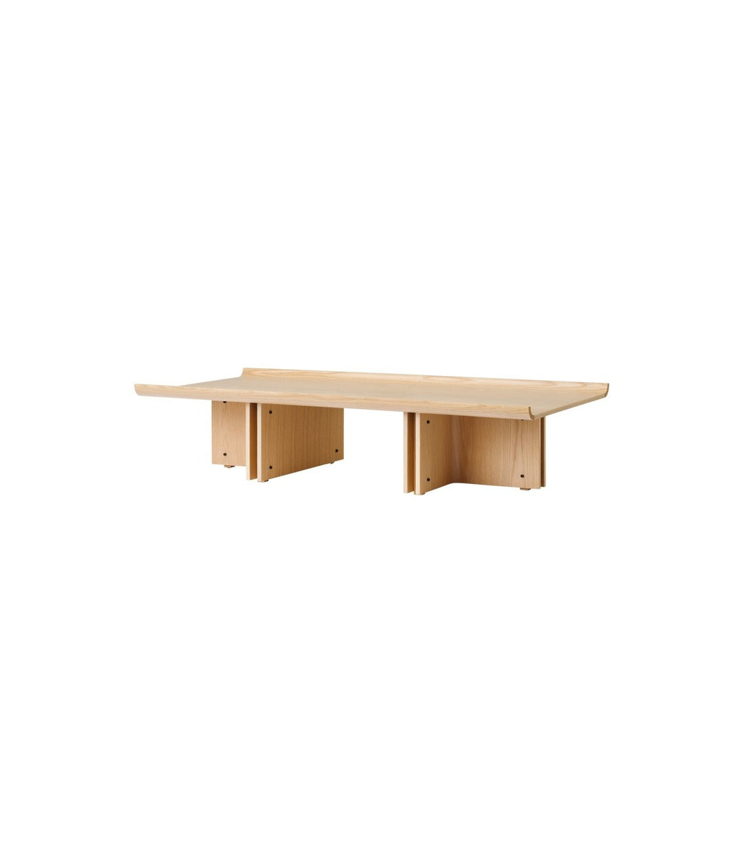 Conrad Lounge Table by Audo in Natural Oak, angled view – In Dubai by WSPR