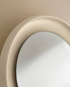Coque Mirror by Miniforms in cream glazed ceramic, close view of the frame – In Dubai by WSPR