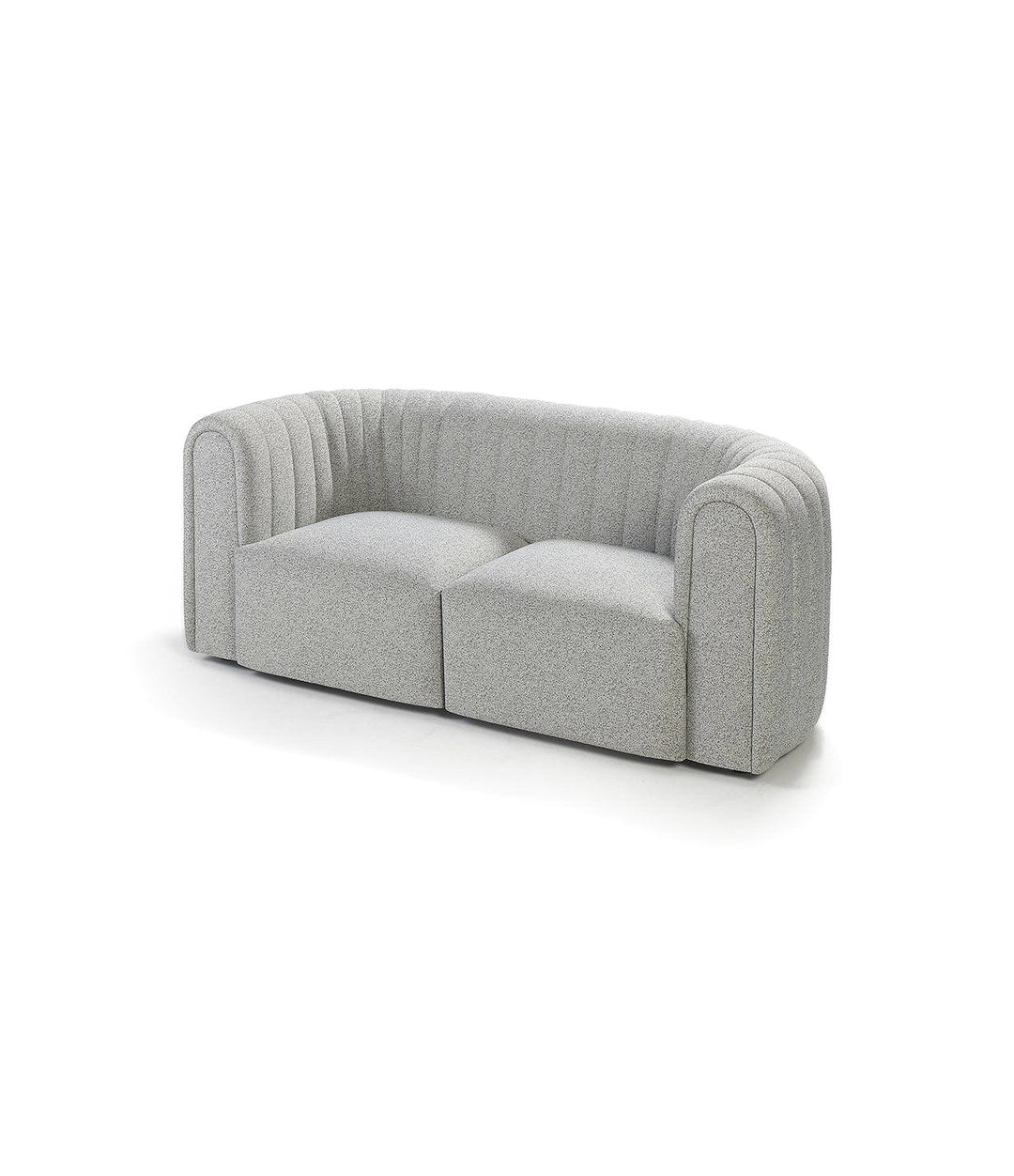 Core Sofa by Sancal two-seater in grey, three-quarter view – In Dubai by WSPR