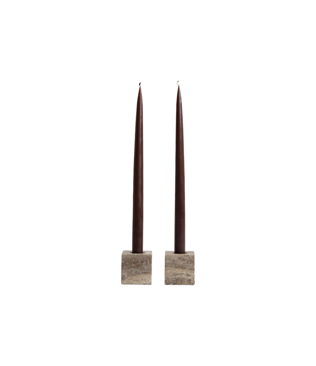Cube Candle Holder by 101 Copenhagen in Silver Travertine – In Dubai by WSPR