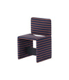 Cubola Chair by Miniforms with Black Ash crossbar, Dedar Voulez Vous striped fabric – In Dubai by WSPR