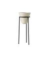 Daiza Planter by Audo in glazed ivory stoneware, tall size, angled view – In Dubai by WSPR