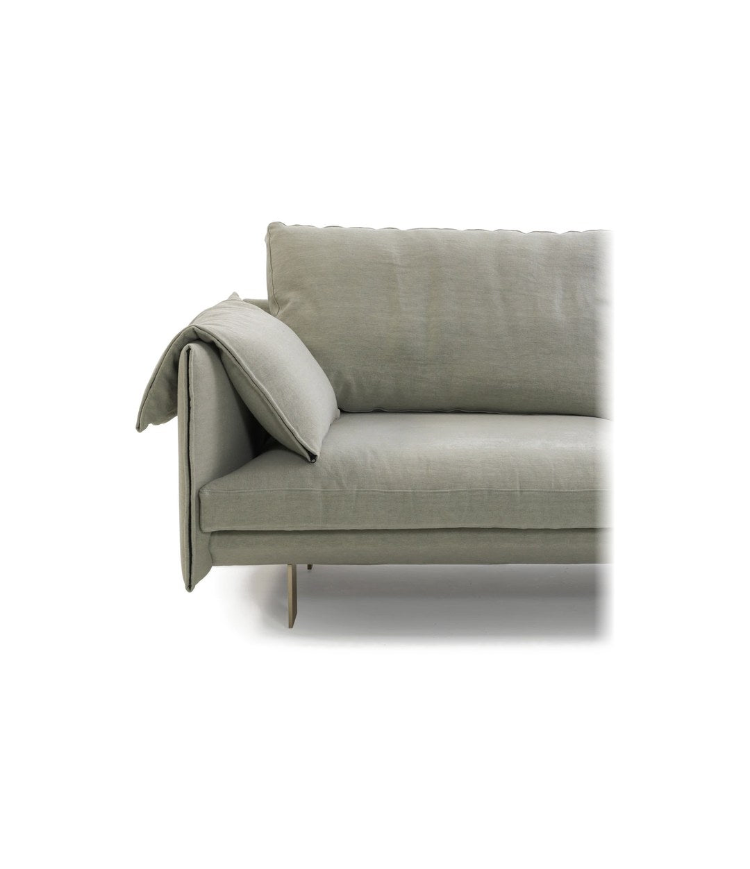 Deep Modular Sofa by Sancal arm cushion on grey fabric – In Dubai by WSPR