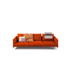 Deep Sofa by Sancal three-seater in orange velvet – In Dubai by WSPR