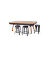 Diagonal Dining Pool Table Kit by RS Barcelona in Iroko top view – In Dubai by WSPR