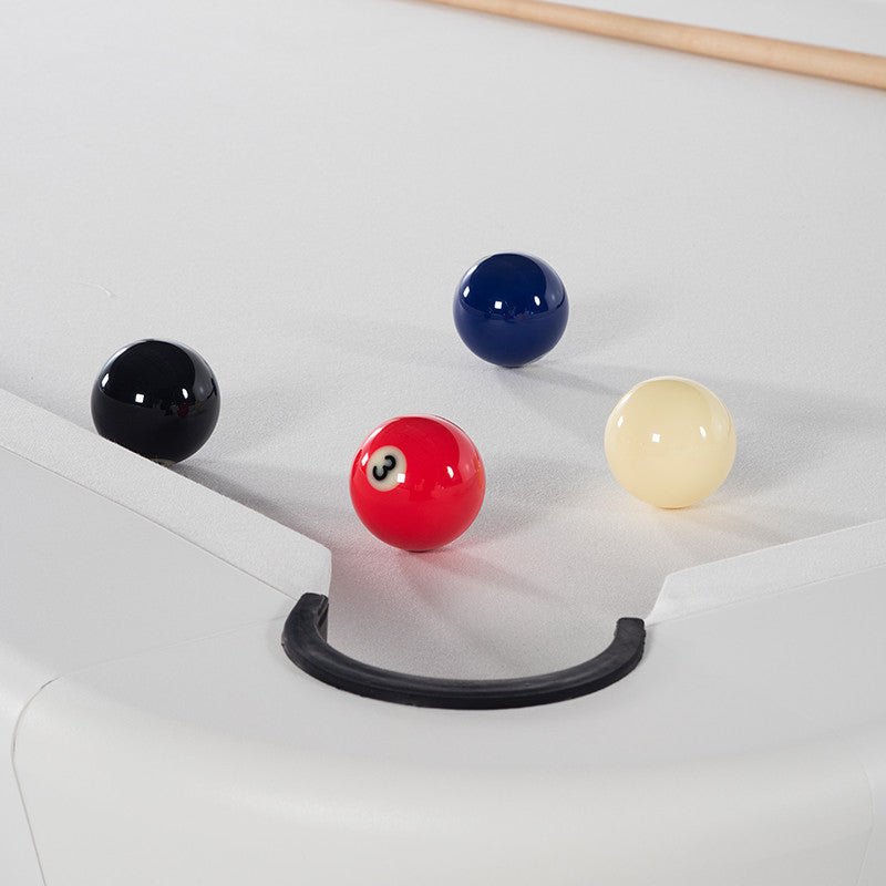 Diagonal Pool Table (Outdoor) by RS Barcelona detail of the balls on the cloth – In Dubai by WSPR