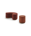 Dividuals Pouf by Sancal shaped pouf and round pouf in rust – In Dubai by WSPR