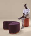 Dividuals Pouf by Sancal shaped pouf and round poufs in use – In Dubai by WSPR