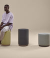Dividuals Pouf by Sancal round poufs in use – In Dubai by WSPR