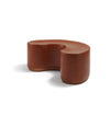 Dividuals Pouf by Sancal shaped pouf in tan leather – In Dubai by WSPR