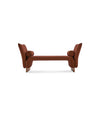 Diwan Bench by Sancal divan with arms in rust, front view – In Dubai by WSPR