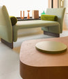 Diwan Chaise Longue by Sancal in sage green by a window – In Dubai by WSPR