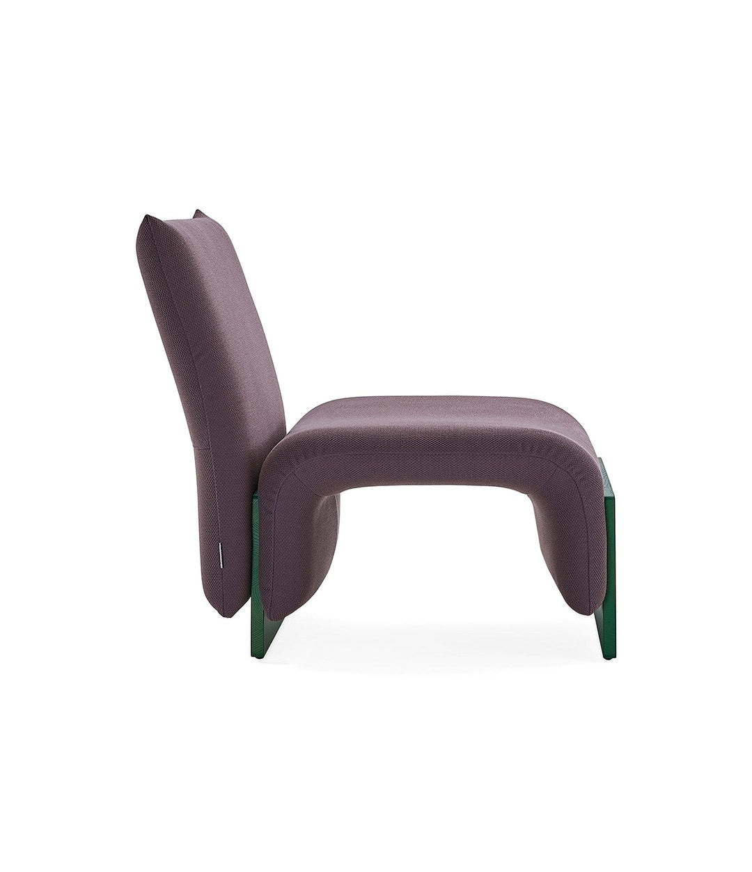 Diwan Lounge Chair by Sancal in plum, side view – In Dubai by WSPR