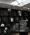 Drop Chandelier Globe by 101 Copenhagen in Chrome (5m) in a styled interior, view 3 – In Dubai by WSPR