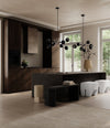 Drop Chandelier Globe, Mini by 101 Copenhagen in Burned Black (5m) in a styled interior – In Dubai by WSPR