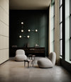 Drop Wall Lamp Bulp by 101 Copenhagen in Grey in a styled interior, view 2 – In Dubai by WSPR