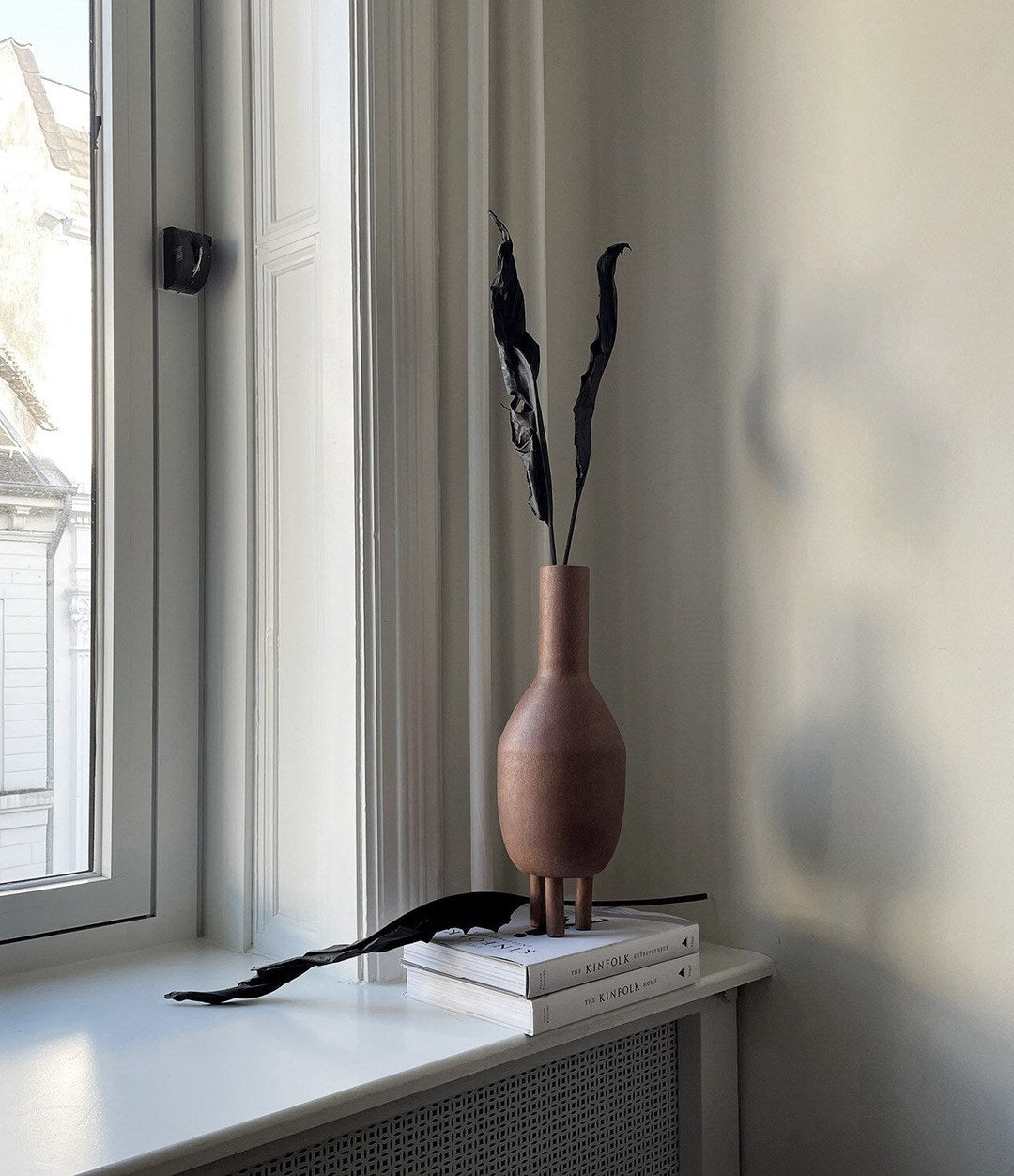 Duck Vase, Slim by 101 Copenhagen in Terracotta in a styled interior – In Dubai by WSPR