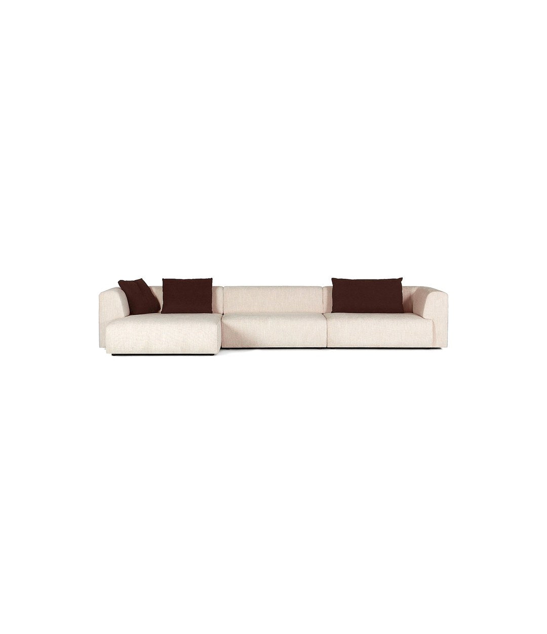 Duo Maxi Modular Sofa by Sancal corner composition in cream with dark cushions – In Dubai by WSPR