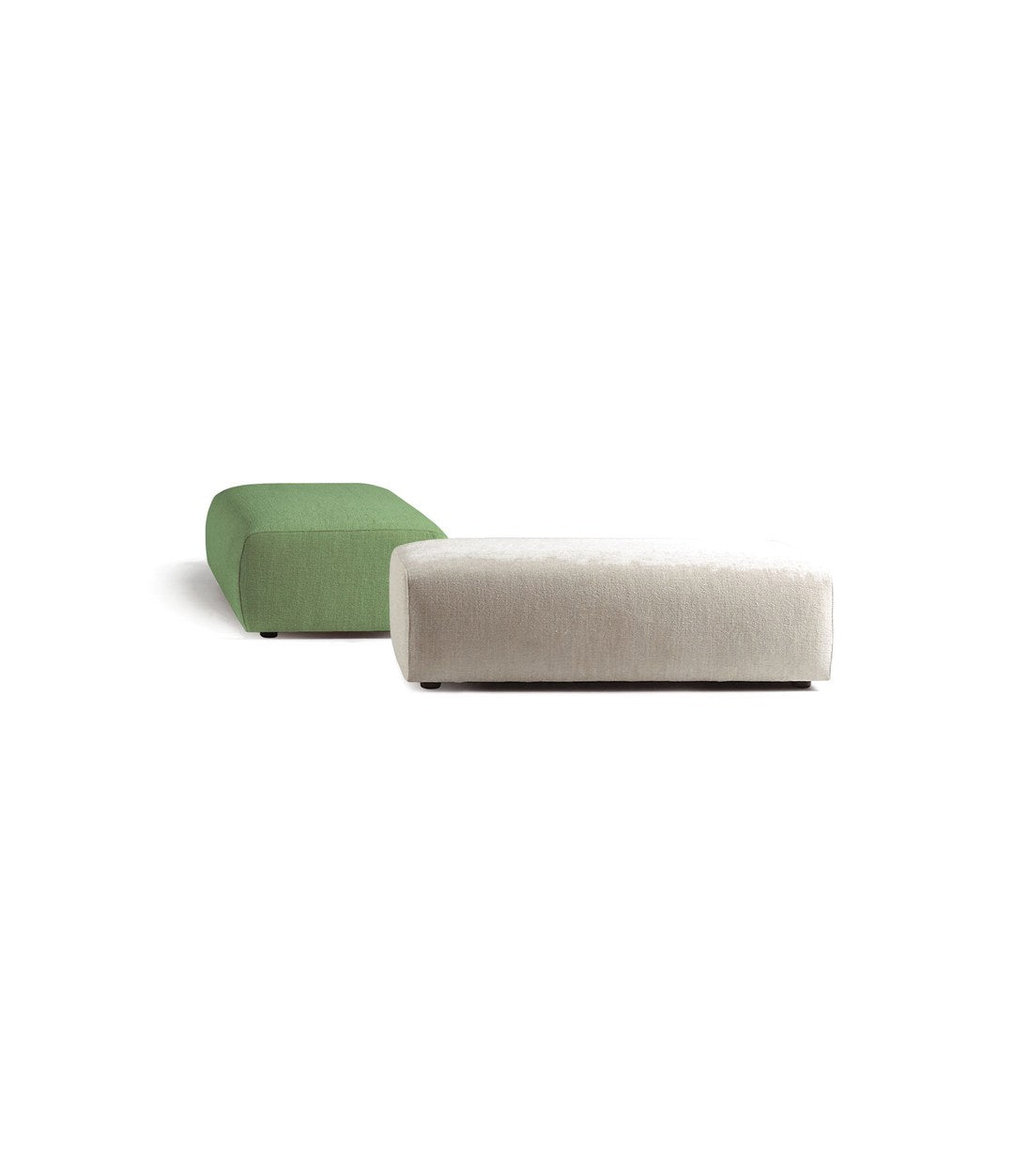 Duo Maxi Modular Sofa by Sancal pouf in beige with a green pouf – In Dubai by WSPR
