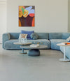 Duo Maxi Modular Sofa by Sancal corner composition in blue in a loft – In Dubai by WSPR