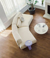 Duo Maxi Modular Sofa by Sancal curved sofa in white bouclé seen from above – In Dubai by WSPR