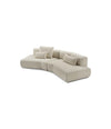 Duo Maxi Modular Sofa by Sancal curved composition with chaise in cream – In Dubai by WSPR