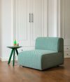 Duo Mini Armchair by Sancal in mint green with a green side table – In Dubai by WSPR