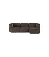 Duo Mini Modular Sofa by Sancal corner composition with chaise in dark brown – In Dubai by WSPR