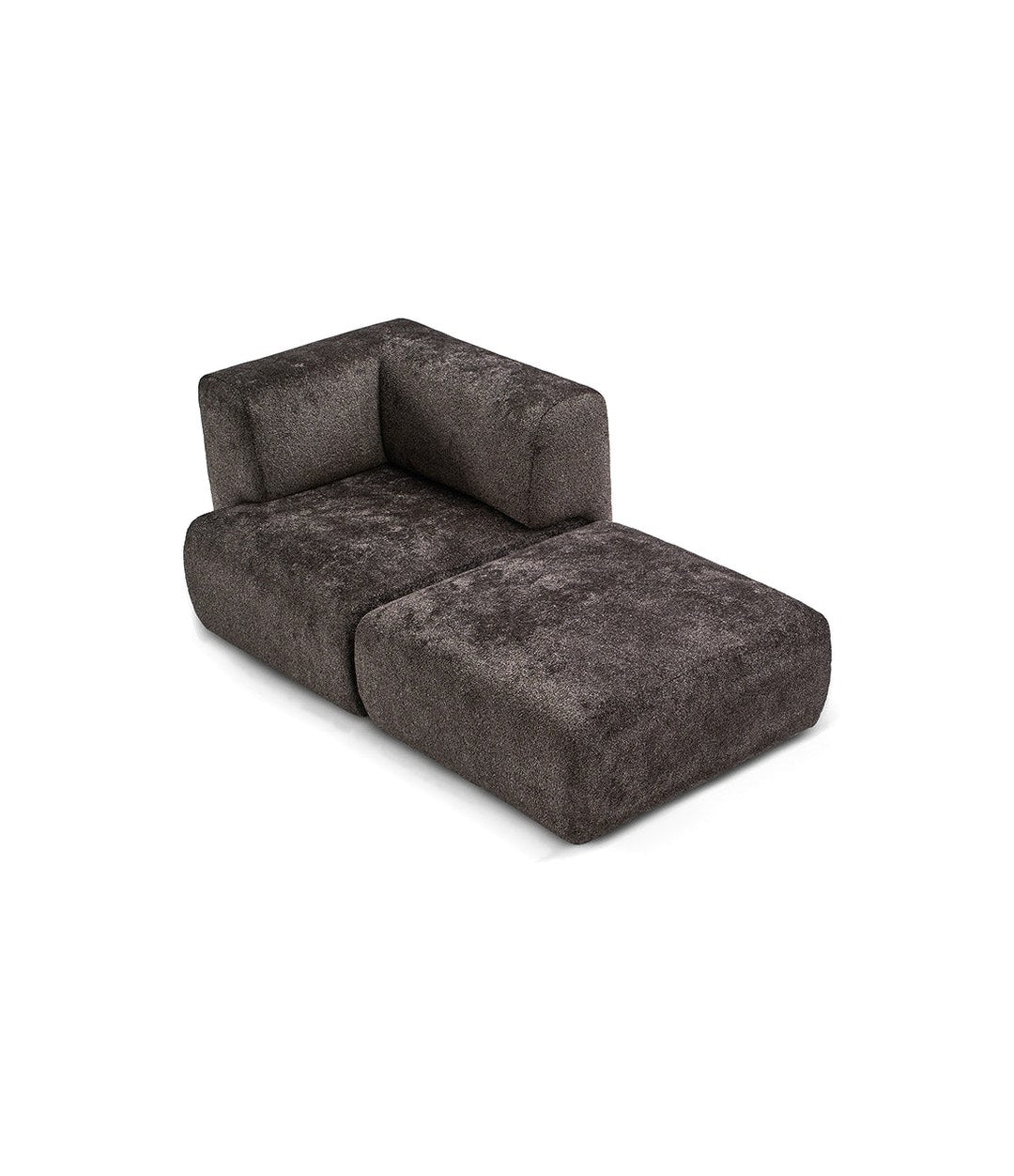 Duo Mini Modular Sofa by Sancal module with chaise extension in dark brown – In Dubai by WSPR