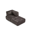 Duo Mini Modular Sofa by Sancal module with chaise extension in dark brown – In Dubai by WSPR