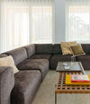 Duo Mini Modular Sofa by Sancal corner sofa in dark brown by the window – In Dubai by WSPR