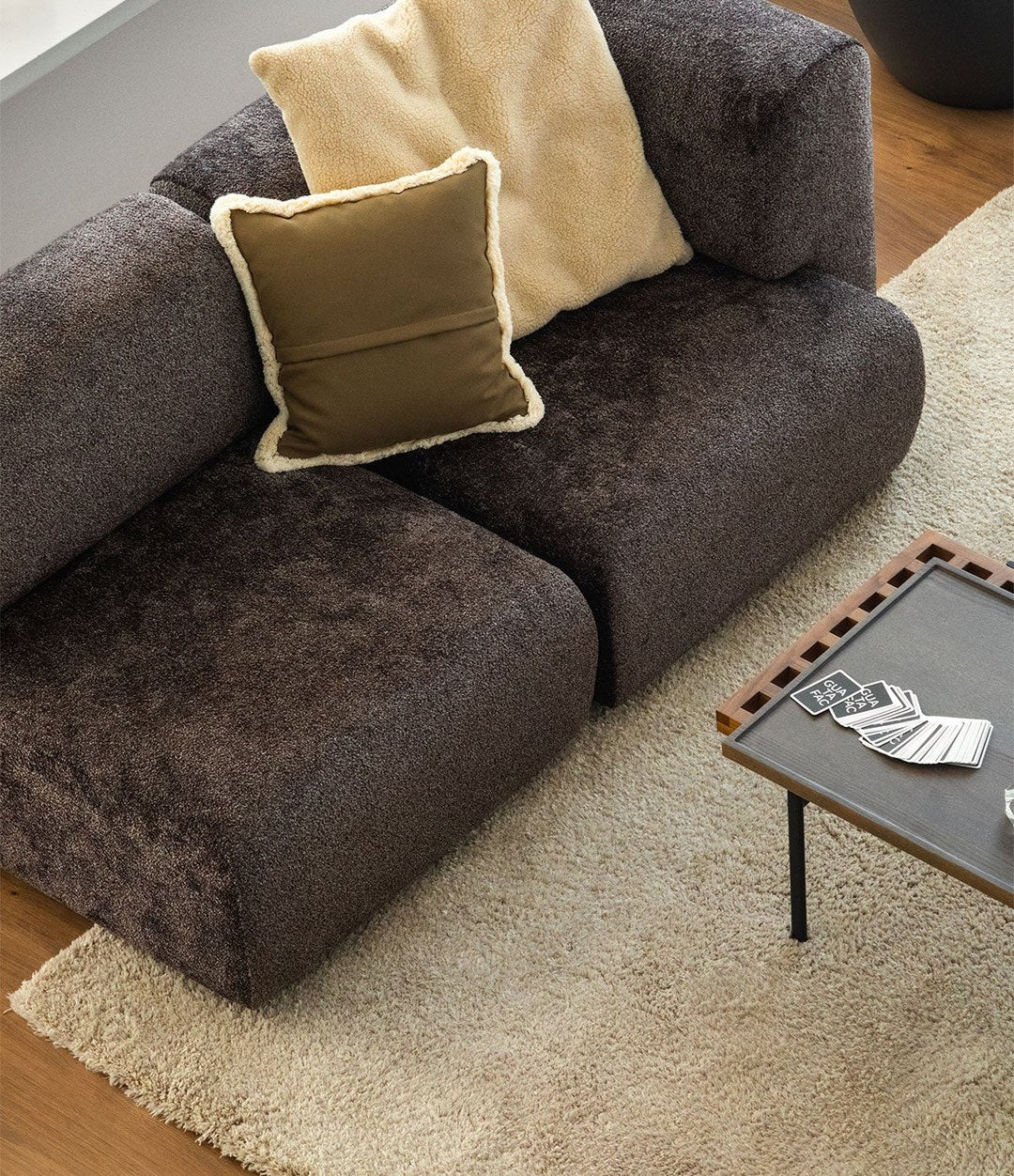 Duo Mini Modular Sofa by Sancal detail of the seat and cushions – In Dubai by WSPR