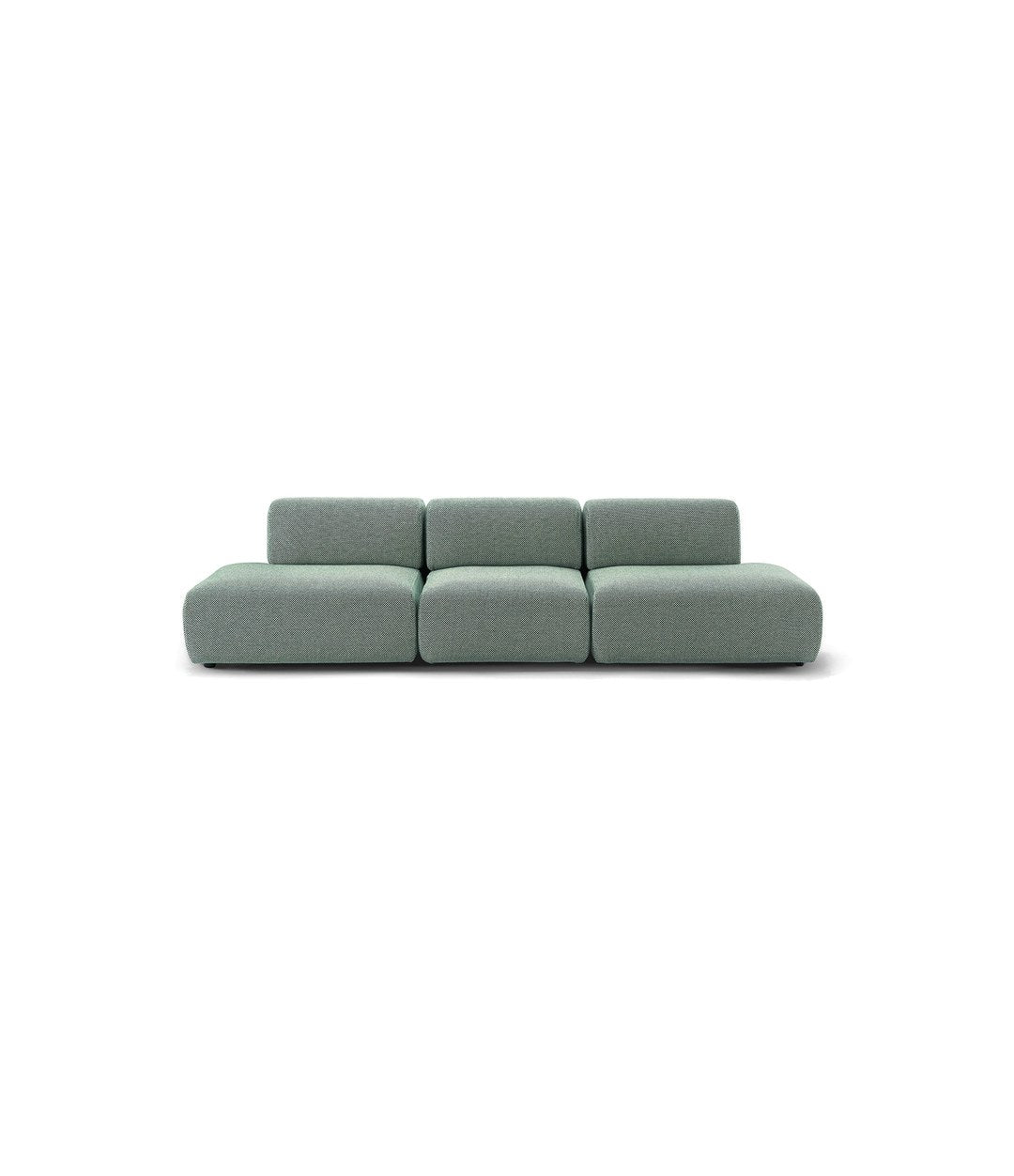 Duo Mini Modular Sofa by Sancal three armless modules in sage green – In Dubai by WSPR