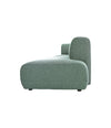 Duo Mini Modular Sofa by Sancal terminal module in sage green, side view – In Dubai by WSPR