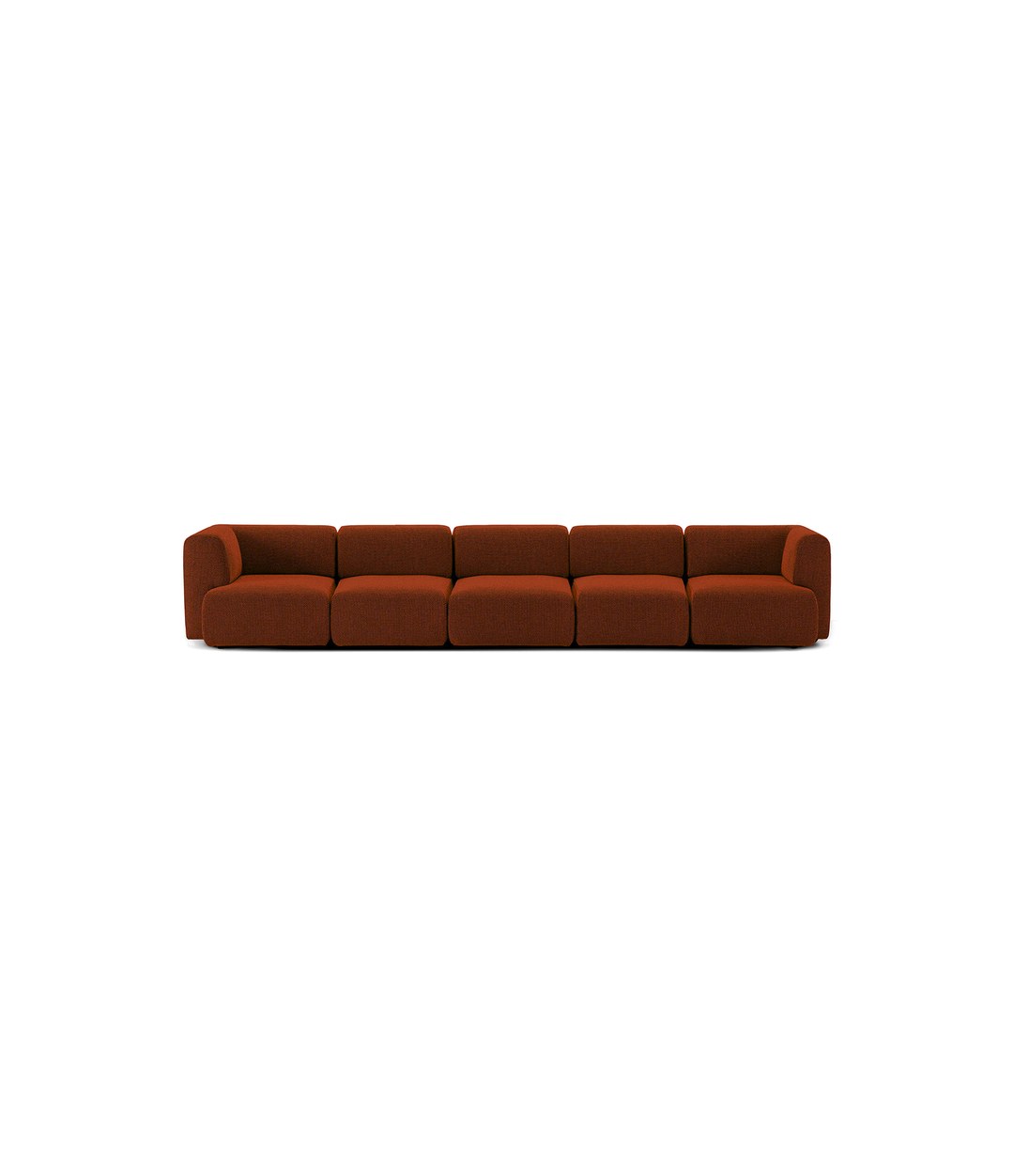 Duo Mini Modular Sofa by Sancal five-seater in rust – In Dubai by WSPR