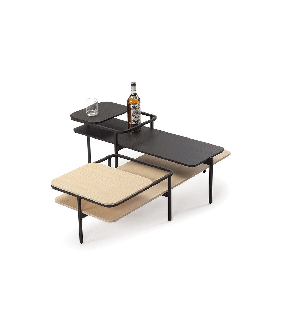 Duplex Coffee Table by Sancal in black and ash with a tray – In Dubai by WSPR
