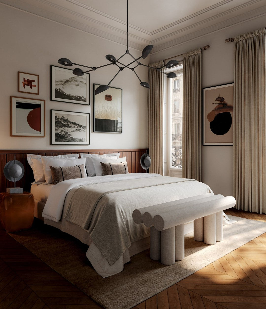 Dusk Table Lamp by 101 Copenhagen in Oxidized in a styled interior – In Dubai by WSPR