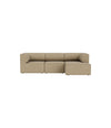 Eave Modular Sofa 86 by Audo in Audo Bouclé 02, Configuration 11 3-seater with right chaise longue, front view – In Dubai by WSPR
