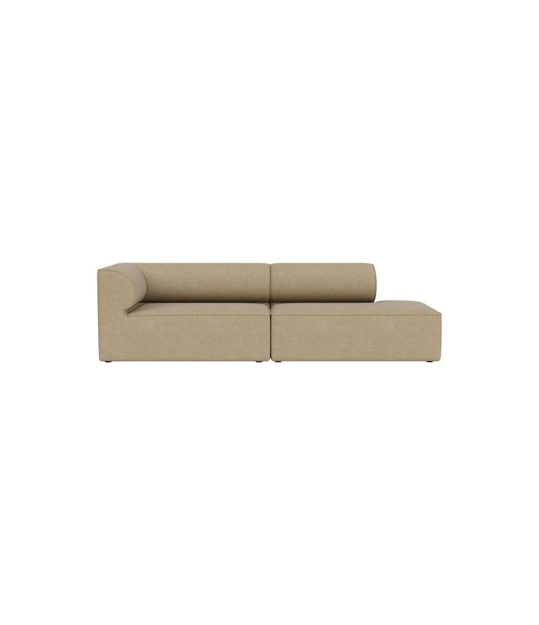 Eave Modular Sofa 86 by Audo in Audo Bouclé 02, Configuration 3 2.5-seater with right open end, front view – In Dubai by WSPR
