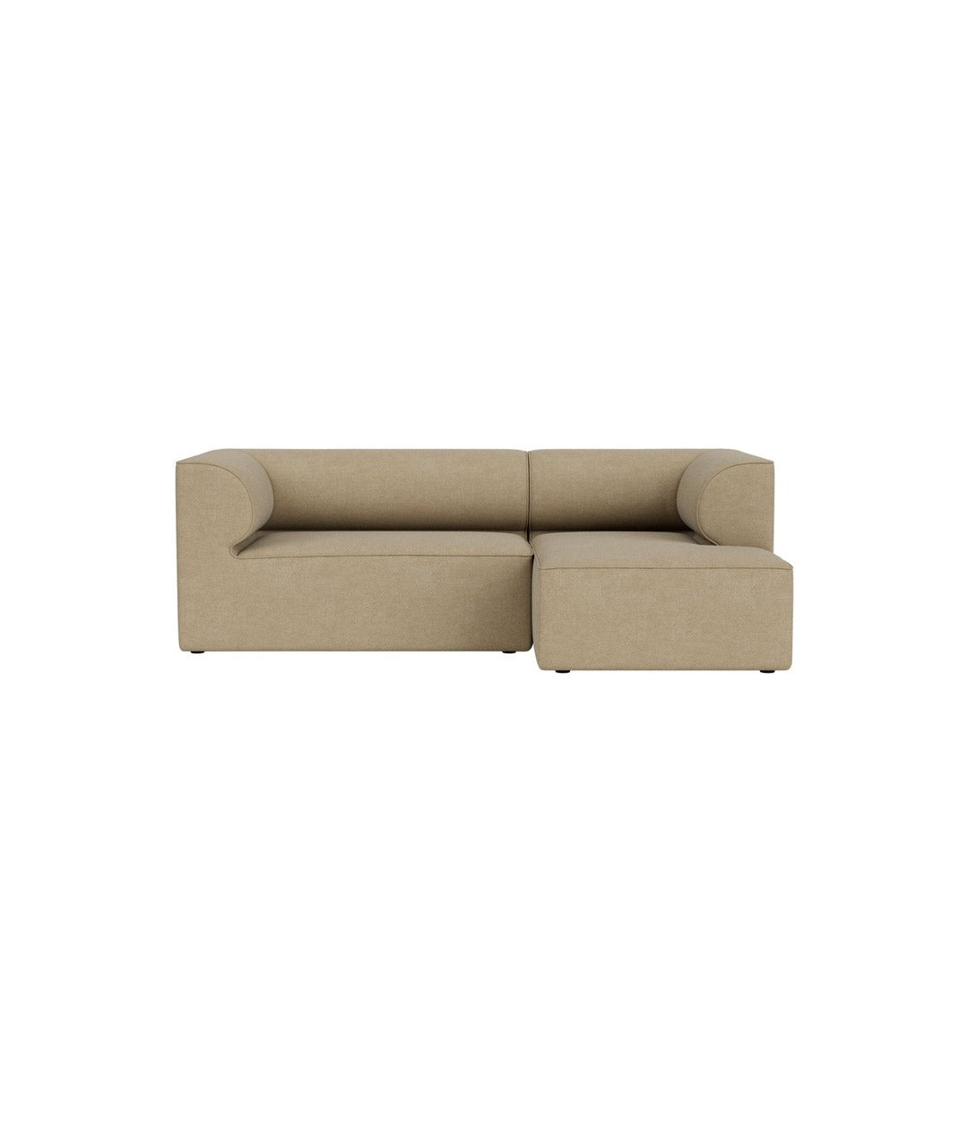 Eave Modular Sofa 86 by Audo in Audo Bouclé 02, Configuration 5 3-seater with right chaise longue, front view – In Dubai by WSPR