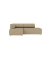 Eave Modular Sofa 86 by Audo in Audo Bouclé 02, Configuration 7 2.5-seater with left corner, front view – In Dubai by WSPR