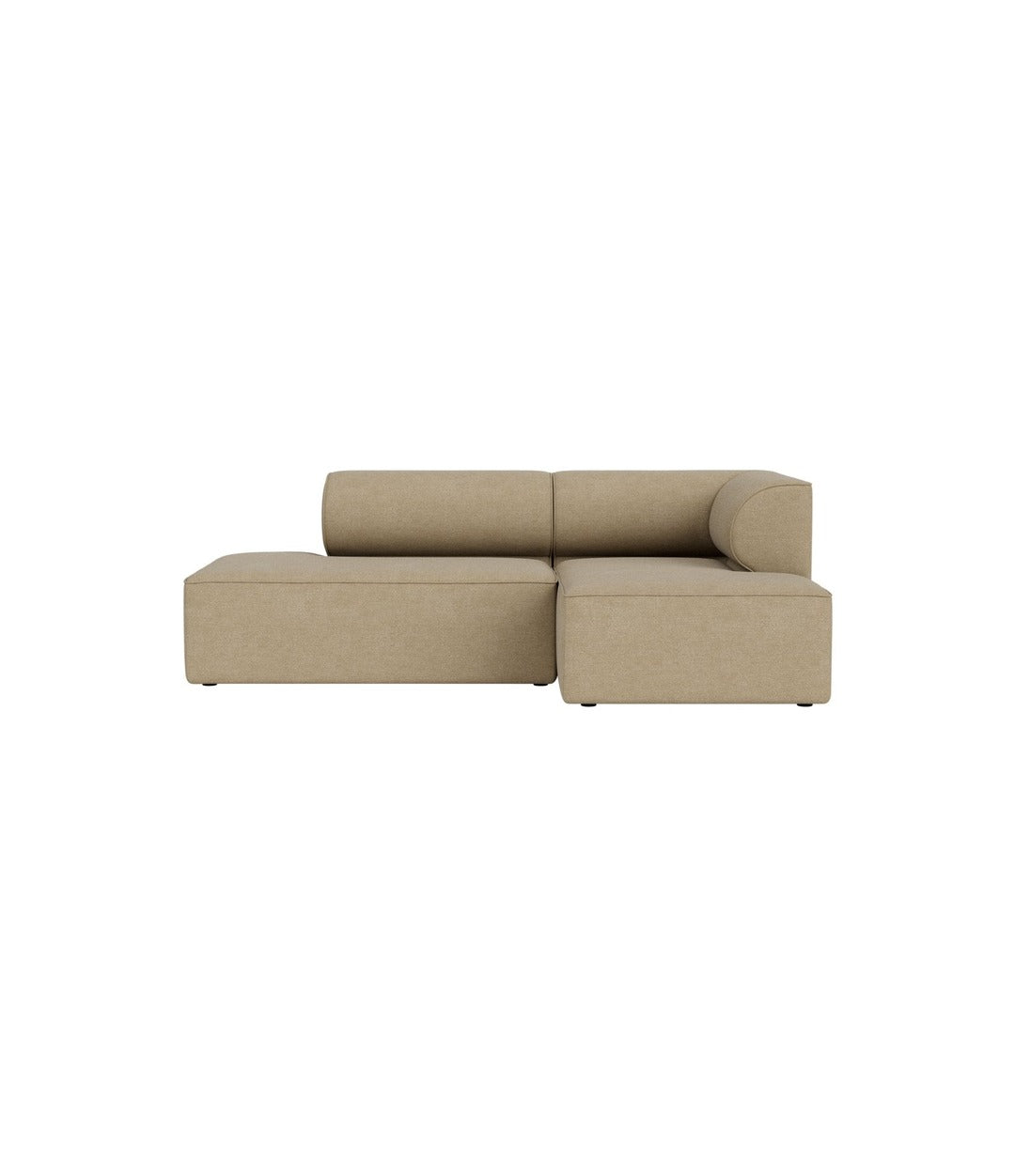 Eave Modular Sofa 86 by Audo in Audo Bouclé 02, Configuration 8 2.5-seater with right corner, front view – In Dubai by WSPR