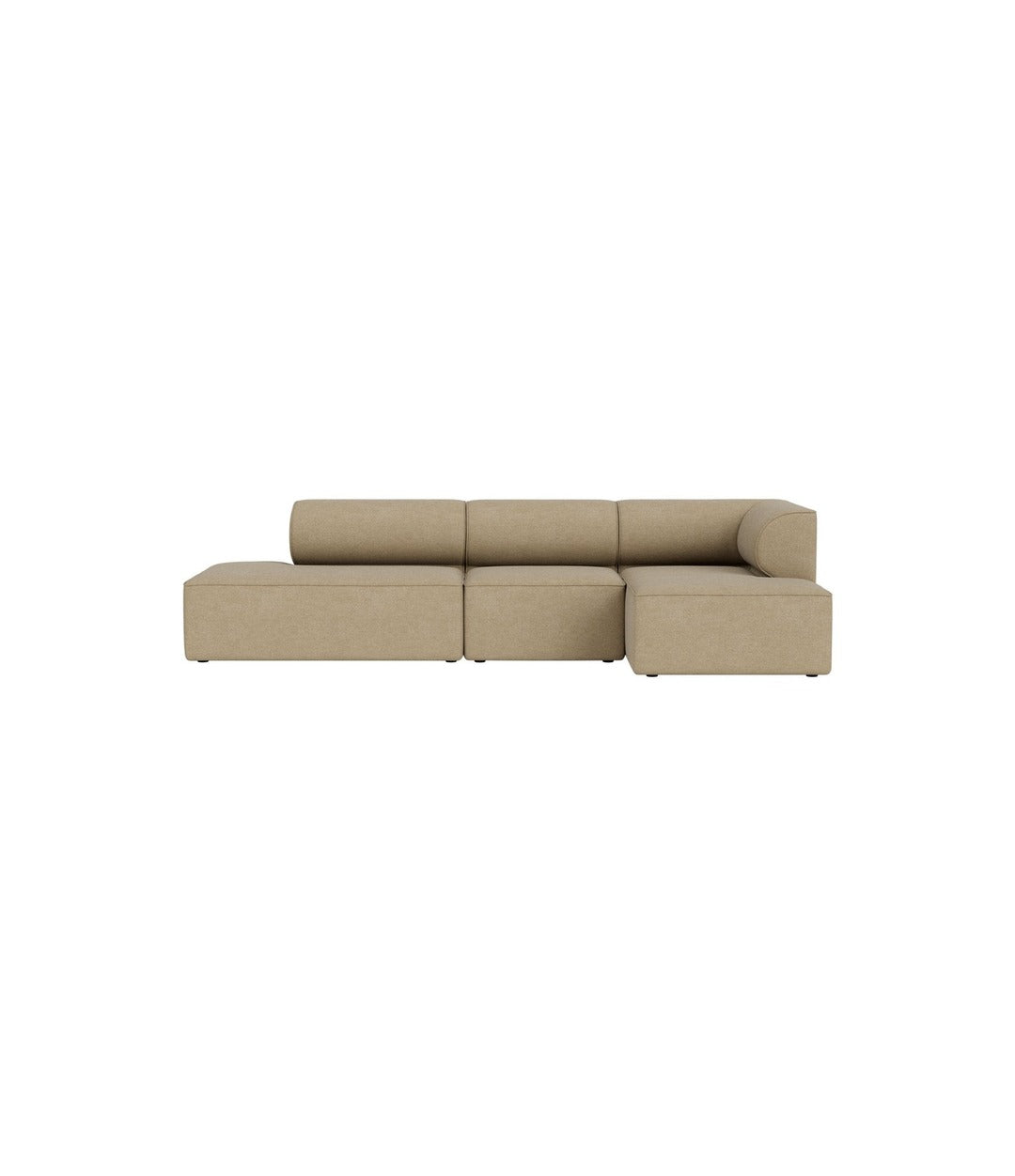 Eave Modular Sofa 86 by Audo in Audo Bouclé 02, Configuration 9 3.5-seater with right corner, front view – In Dubai by WSPR