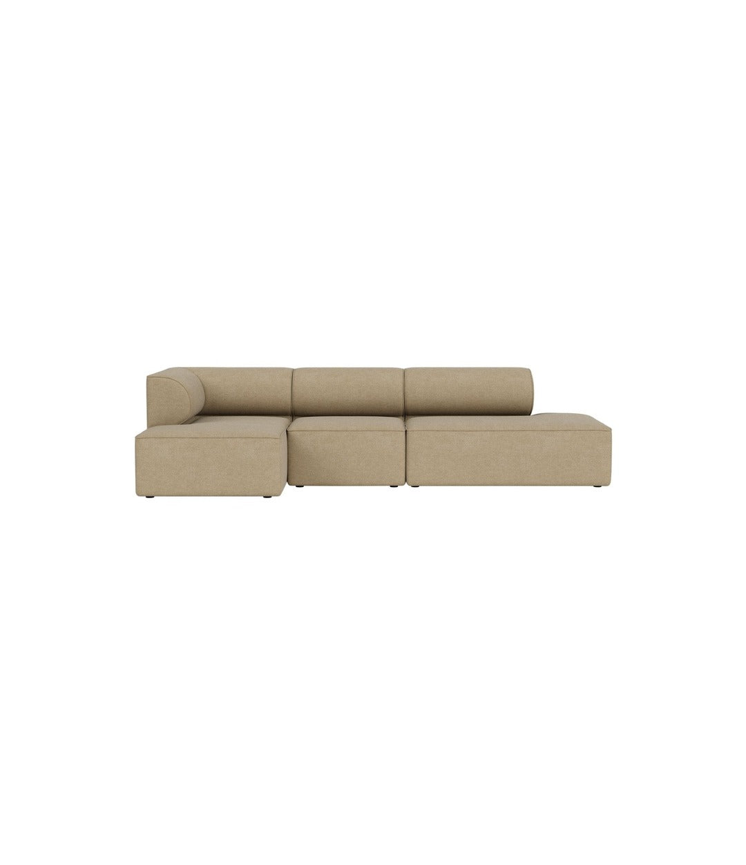 Eave Modular Sofa 86 by Audo in Audo Bouclé 02, Configuration 10 3.5-seater with left corner, front view – In Dubai by WSPR