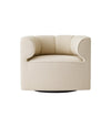 Eave Seamline Lounge Chair by Audo in Logan Fossil, front view – In Dubai by WSPR