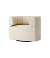 Eave Seamline Lounge Chair by Audo in Logan Fossil, angled view – In Dubai by WSPR