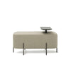 Elephant Pouf by Sancal bench with tray in grey on graphite legs – In Dubai by WSPR