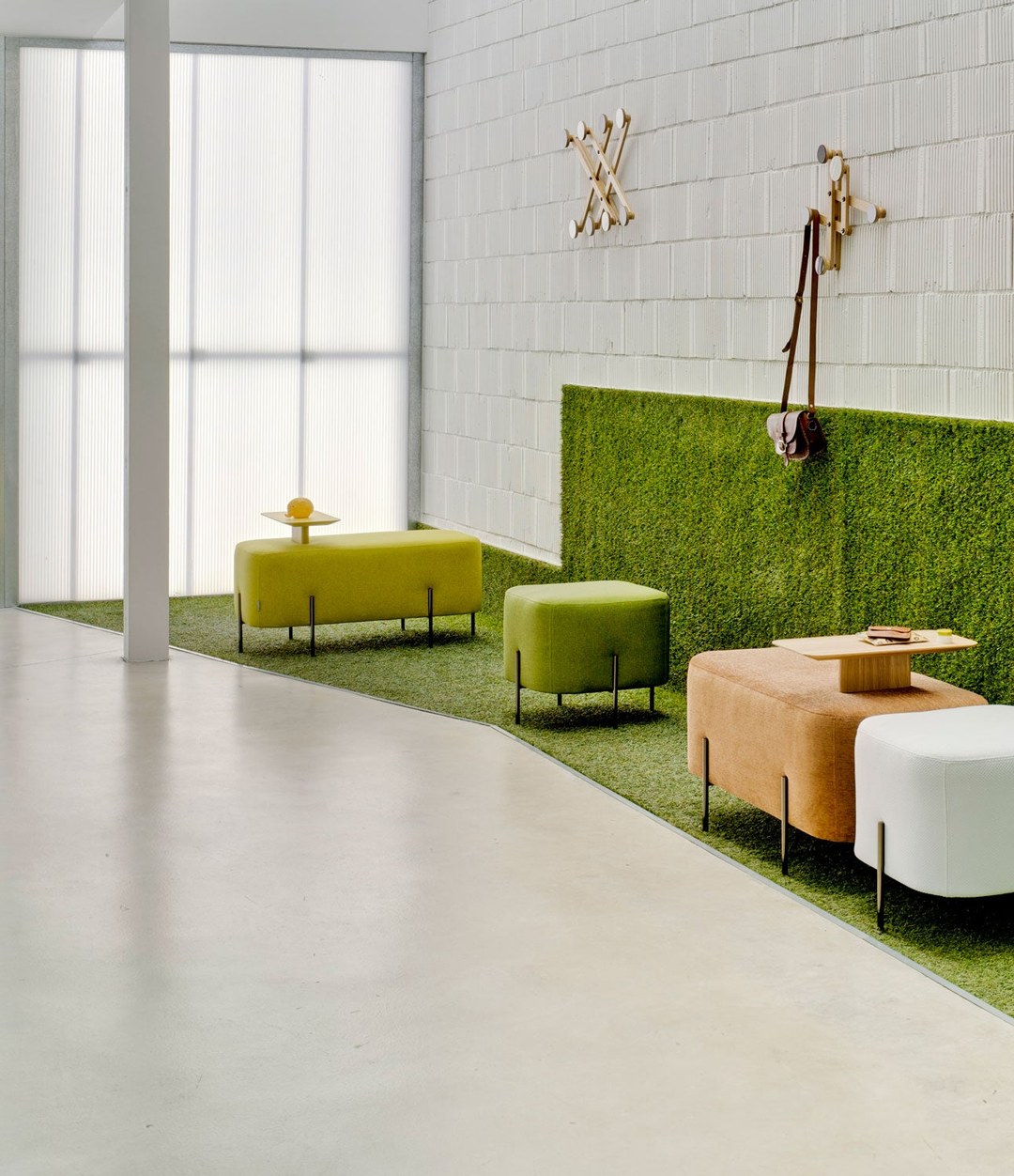 Elephant Pouf by Sancal poufs and benches in a hotel corridor – In Dubai by WSPR