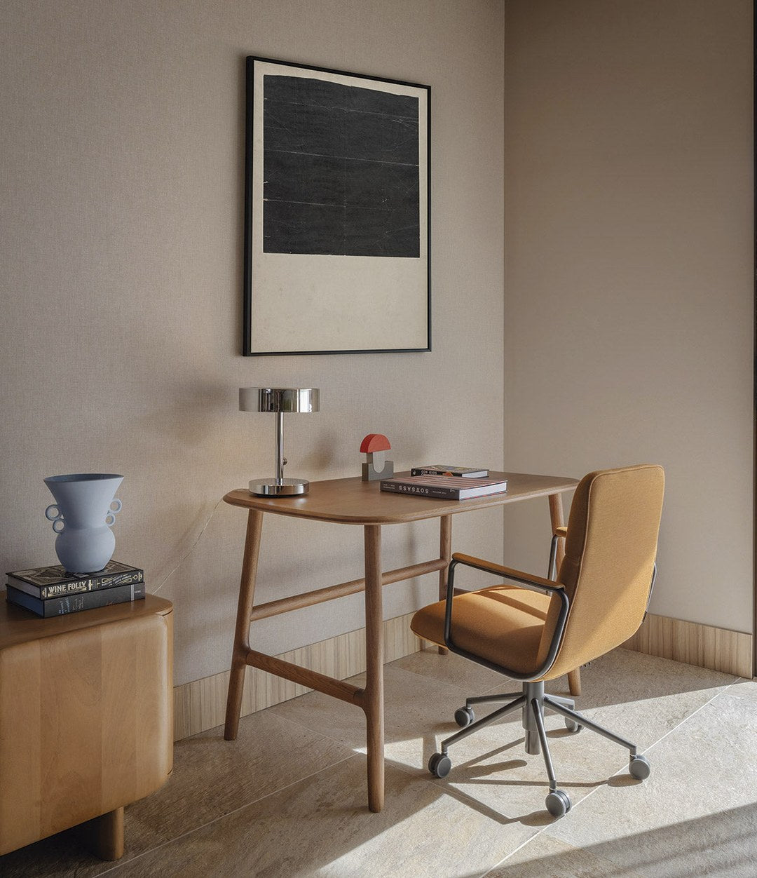Elle Executive Chair by Sancal in tan in a study – In Dubai by WSPR